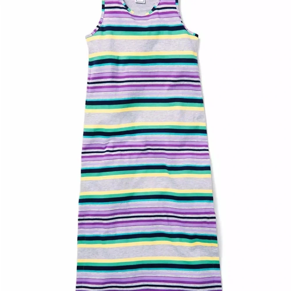 Gymboree Girls’ Maxi Dress — Green Purple Sleeveless Racerback M 7/8‎ NWT